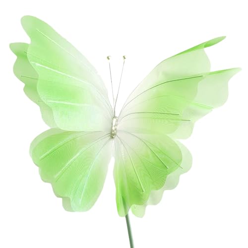 Künstlicher Schmetterling, handgefertigt, Gaze, Schmetterling, Ornament für Heimdekoration, Hochzeit, Empfang, Kulissen, Verzierung, bunte Dekoration Künstlicher Schmetterling, handgefertigt, Gaze, Schmetterling, Ornament für Heimdekoration, Hochzeit, Empfang, Kulissen, Verzierung, bunte Dekoration von DOSERTY