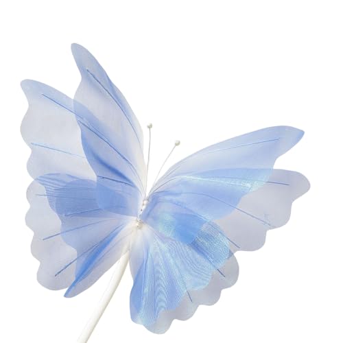 Künstlicher Schmetterling, handgefertigt, Gaze, Schmetterling, Ornament für Heimdekoration, Hochzeit, Empfang, Kulissen, Verzierung, bunte Dekoration Künstlicher Schmetterling, handgefertigt, Gaze, Schmetterling, Ornament für Heimdekoration, Hochzeit, Empfang, Kulissen, Verzierung, bunte Dekoration von DOSERTY