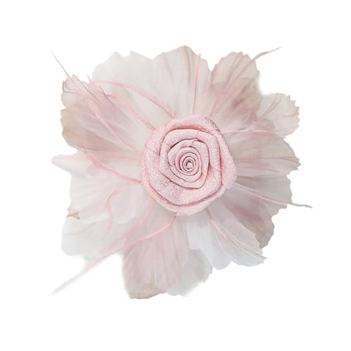Kunstvolle Blumen-Organza-Applikation für Abendrock, Kleidung, gefiederter Kragen, Dekoration, Brosche, Nähbedarf, handgefertigtes Bastelzubehör von DOSERTY