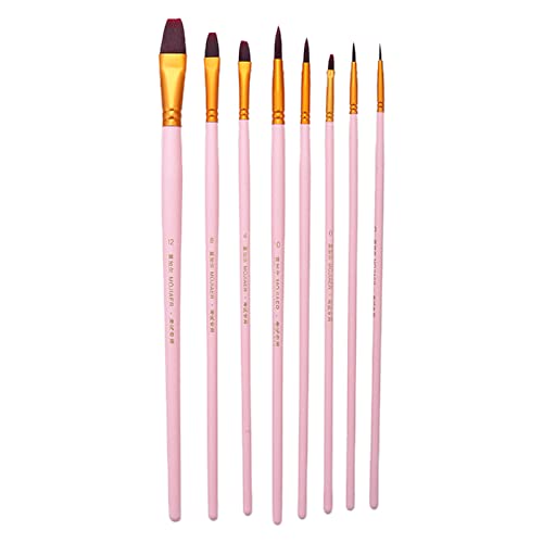 Malpinsel-Set, tragbares Künstler-Set für Anfänger, Gouache, Aquarell, Öl, Acryl, Malerei, Miniaturen, Kunstpinsel für Kinder, Klassenzimmer, Aquarellpinsel, rund, Trockenpinsel, 8 Stück von DOSERTY