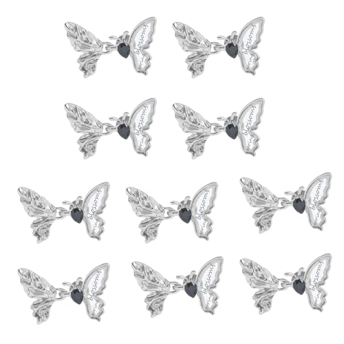 Schmetterlingsform, Befestigungsschnalle, Metallknöpfe, Jeans, zum Festziehen der Taille, Schnalle, Demontage, nicht nähen, Knöpfe für Kleidung, Taillenstraffer, für Jeans, Clips, Hosen, Damen von DOSERTY