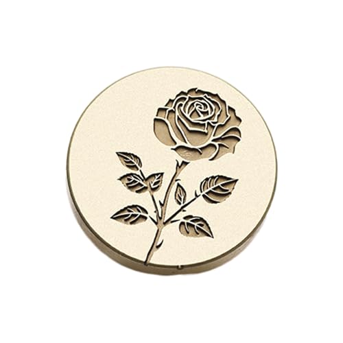 Scrapbooking Dekorativer Stempel Kopf Blume Geprägt Siegelstempel Kopf für Einladung Umschlag Verzierungen Geschenkpapier Handgemachtes Zubehör von DOSERTY