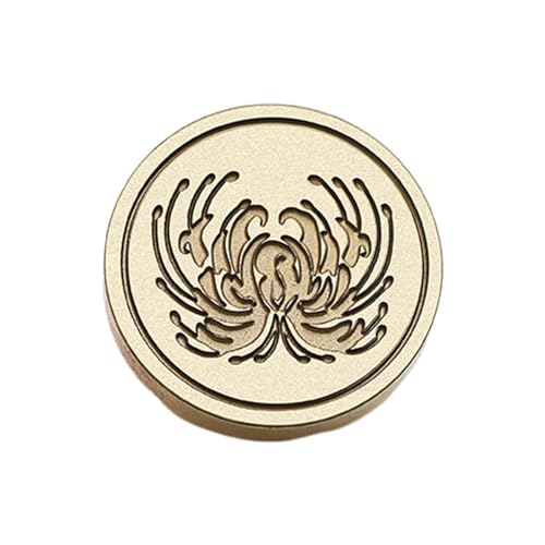 Scrapbooking Dekorativer Stempel Kopf Blume Geprägt Siegelstempel Kopf für Einladung Umschlag Verzierungen Geschenkpapier Handgemachtes Zubehör von DOSERTY