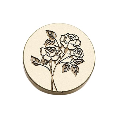 Scrapbooking Dekorativer Stempel Kopf Blume Geprägt Siegelstempel Kopf für Einladung Umschlag Verzierungen Geschenkpapier Handgemachtes Zubehör von DOSERTY
