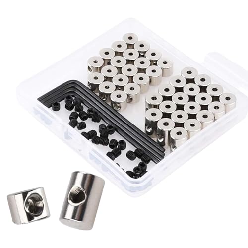 Set mit 40 Steckverschlüssen, Verriegelungsverschluss mit Schraubenschlüssel, sichere Stiftschlösser, Brosche, Zubehör, Schmuckherstellung, versilberte Kupferstifte von DOSERTY