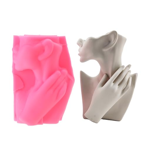 Silikonform für den menschlichen Körper, für Sukkulenten, Beton, Blumentopf, Vase, Gips, Zement, Ton, Stifthalter, Formen für Epoxidharz von DOSERTY