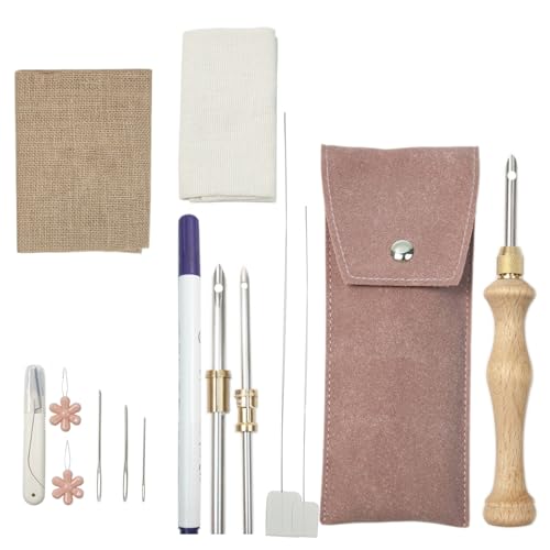 Stanznadelversorgungen Mit Stickstoffstoffverstellbarer Stickwäsche Threader Nähnadel Anfänger Stickerei Set Stanznadelversorgungen Mit Stickstoffstoffverstellbarer Stickwäsche Threader Nähnadel Anfänger Stickerei Set von DOSERTY