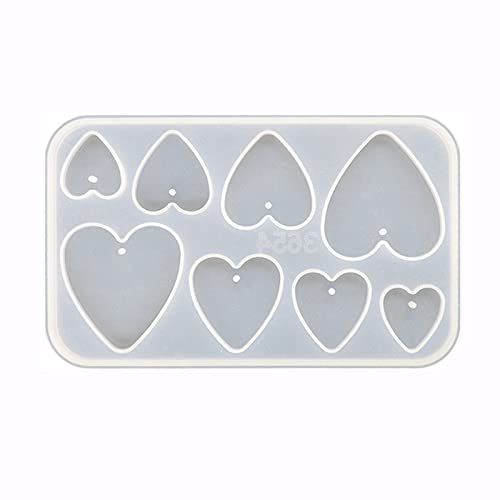 Verschiedene Formen für Anhänger, Schlüsselanhänger, Formen mit Löchern, Ton, Schmuck-Werkzeuge, Silikon für Handarbeit, Silikon-Ohrringformen für Epoxidharz, kleine Formen von DOSERTY