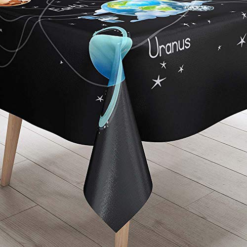 DOTBUY 3D Tischdecke Abwaschbar, Wasserabweisende Tischdecke Rechteckig Abwischbare Wachstuch für Desktop Dekorative Tuch Hotel Bankett Party Garten (Universum,60x60cm) von DOTBUY-SHOP