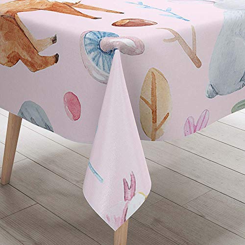 DOTBUY 3D Tischdecke Abwaschbar, Wasserabweisende Tischdecke Rechteckig Abwischbare Wachstuch für Desktop Dekorative Tuch Hotel Bankett Party Garten (Dschungel,140x160cm) von DOTBUY