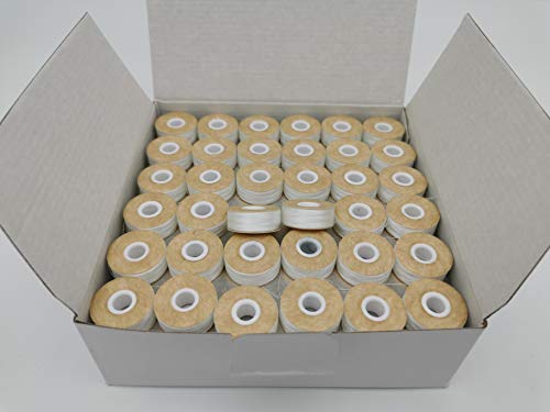Prewound bobbin, card broad, size L, white color, 144pcs per box, 75D/2 Polyester by Double_lin von DOUBLELIN