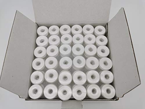 Vorgewickelte Spule, Kunststoffseite, Größe L, Weiß, 144 Stück pro Box, 60S/2 Polyester, Doublelin, kompatibel mit Babylock, Barudan, Bernina, Brother, Consew, Juki, Singer, Tajima und mehr (weiß, Vorgewickelte Spule, Kunststoffseite, Größe L, Weiß, 144 Stück pro Box, 60S/2 Polyester, Doublelin, kompatibel mit Babylock, Barudan, Bernina, Brother, Consew, Juki, Singer, Tajima und mehr (weiß, von DOUBLELIN