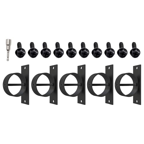 DOUDINGMAO 5 x Seilhalter mit Kreuzen, Schraubbefestigung, Seil, Tropfenringe, Halterungen, Edelstahlhalterungen, Seile, Klemmen von DOUDINGMAO