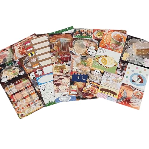 DOUDINGMAO 50 Blatt Lovely Scrapbook Notizblöcke Einfacher Notizblock Panda Thema Memo Pad Retro Schreibblock Schule Büro Zubehör von DOUDINGMAO