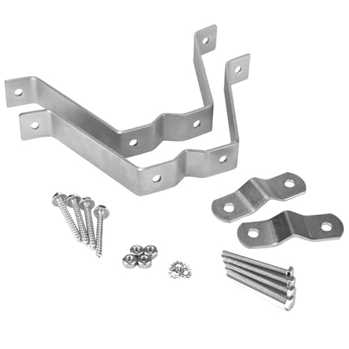 DOUDINGMAO Set mit 2 stabilen Metall-Wandhalterungen, Klemme, verstellbare Designs, Zubehör für Antennen, Fahnenmast-Installation DOUDINGMAO Set mit 2 stabilen Metall-Wandhalterungen, Klemme, verstellbare Designs, Zubehör für Antennen, Fahnenmast-Installation von DOUDINGMAO