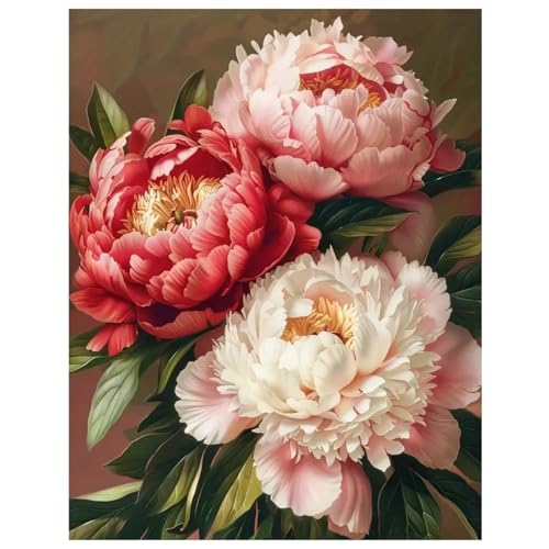 DOUKOYEE 5D DIY Diamond Painting Kinder Erwachsene Blumen Rose Bilder Malerei Bunt Muster Stickerei Kits 5D Diamantmalerei Home Wanddekoration Wohnzimmer Schlafzimmer Eingang Dekoration (E) von DOUKOYEE