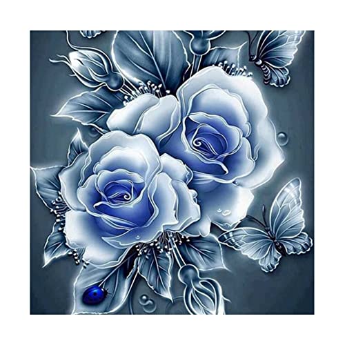 DOUKOYEE Diamond Painting Blumen Pfingstrose Rose Erwachsene Kinder DIY Malen 5d Diamantmalerei Diamant Painting Kits Mosaikherstellung Bilder Malerei Home Wand Decor Geschenk (A, 25x25 cm) von DOUKOYEE