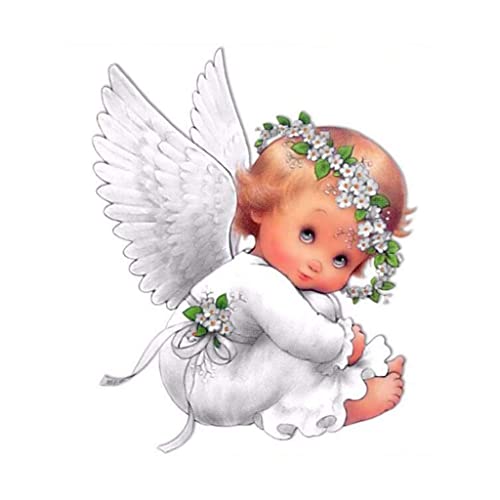 DOUKOYEE Diamond Painting Kinder Erwachsene Angel Bilder DIY 5D Diamantmalerei Stickerei Kits Handwerk Home Wanddekoration Wohnzimmer Baby Schlafzimmer Eingang Dekoration (A) von DOUKOYEE