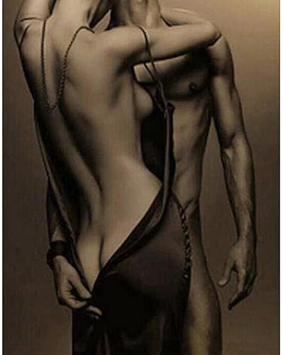 DOUKOYEE Diamond Painting für Erwachsene Kinder DIY 5D Diamant Painting Blume Tiere Katze Landschaft Dinosaurier Malen nach Zahlen Diamant Anfänger Home Wall Decor 30x40cm (F-Sexy Couple) von DOUKOYEE