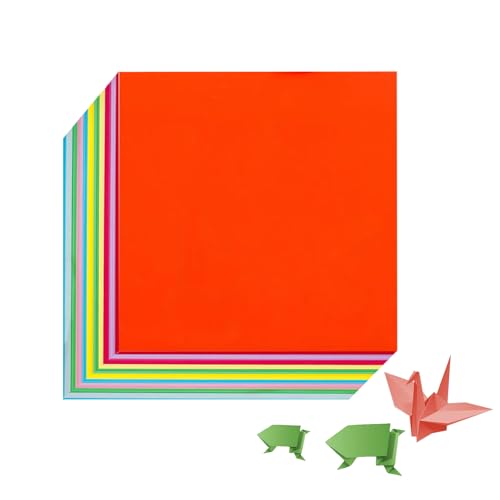 DOULEIN Origami-Papier, 100 Blatt Doppelseitiges Quadratisches Faltpapier, Buntes Bastelpapier Set, Farbiges Papier für DIY Kunst und Handwerk Projekte (100PCS 20X20CM) von DOULEIN