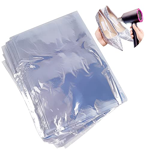 Schrumpffolienbeutel，Transparent Shrink Wrap Film Schrumpfbeutel für Schuhe Für Verpackung, Geschenke, Korb und selbstgemachte DIY-Projekte (100PCS 28 * 45cm) von DOULEIN