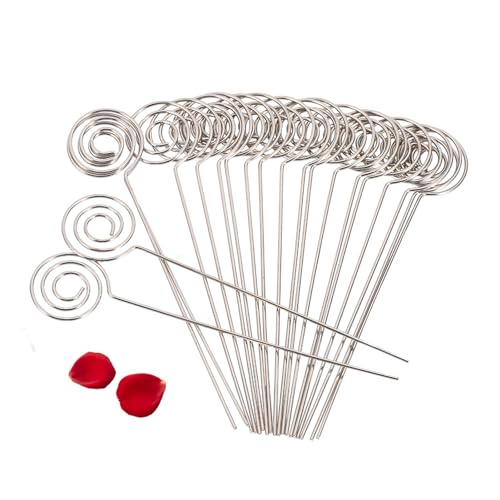 Memo Halter Silber Runde Sterne Herz Formen Qualitätsmetall Dekorative Funktionale Halter Für Zettel Fotos Bilder Notizen Büro Zuhause Schule 50 Stück (Runde Form) von DOUQIFEI