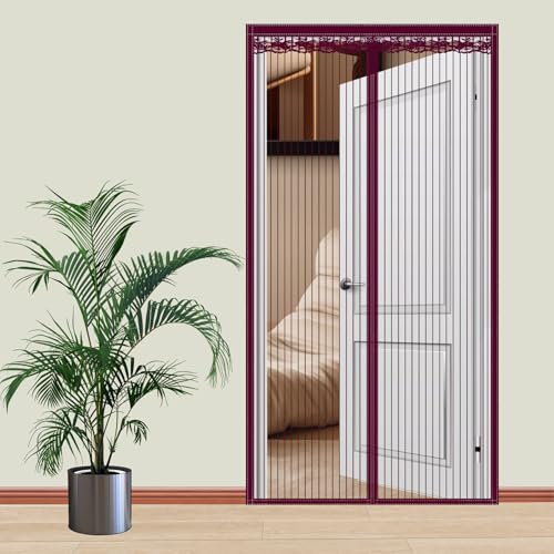DOUSMHII Netzgitter mit Magnetverschluss, hält Insekten fern, lässt Brise hinein, strapazierfähig, tier- und kinderfreundlich, funktioniert mit Front-, Schiebetüren (105 x 235 cm (Breite x Höhe) von DOUSMHII