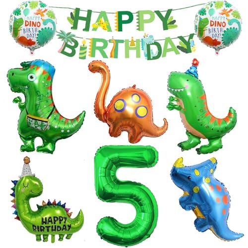 DOWNDRIFT Kindergeburtstag Dinosaurier Geburtstag Deko,Dinosaurier Geburtstag Deko 5 Jahre, Dinosaurier Geburtstag Deko,Dinosaurier Deko Kindergeburtstag,für Dinosaurier Party Dschungel Party Kinder von DOWNDRIFT