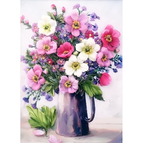 DPHERO DIY Bunte Blumen Diamant Painting Kits Bilder für Erwachsene Anfänger,5D Vase Diamond Painting Set,DIY Runde Steine Blumen Diamant Kunst Kits, Diamond Art für Zuhause Dekor 30x40 cm DPHERO DIY Bunte Blumen Diamant Painting Kits Bilder für Erwachsene Anfänger,5D Vase Diamond Painting Set,DIY Runde Steine Blumen Diamant Kunst Kits, Diamond Art für Zuhause Dekor 30x40 cm von DPHERO