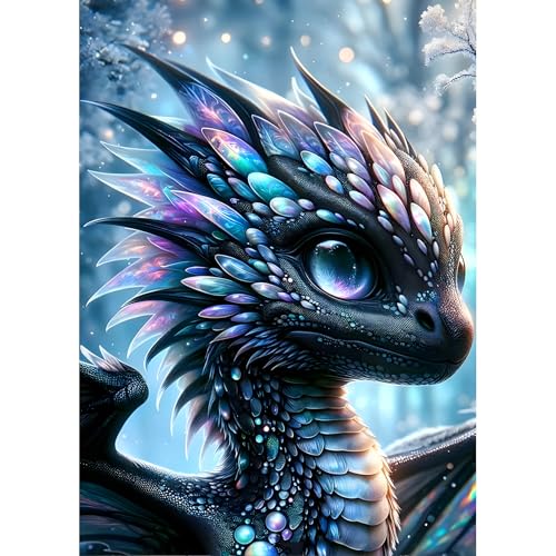 DPHERO DIY Drache Diamant Painting Bilder für Erwachsene Anfänger,5D Bunter Drache Diamond Painting Set,DIY Fantasie Runde Steine Diamant Kunst Kits, Diamant Painting für Zuhause Dekor 30x40 cm DPHERO DIY Drache Diamant Painting Bilder für Erwachsene Anfänger,5D Bunter Drache Diamond Painting Set,DIY Fantasie Runde Steine Diamant Kunst Kits, Diamant Painting für Zuhause Dekor 30x40 cm von DPHERO