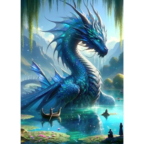 DPHERO DIY Drache Diamant Painting Bilder für Erwachsene Anfänger,5D Traumland Diamond Painting Set,DIY Runde Steine Fantasie Diamant Kunst Kits, Diamant Painting für Zuhause Dekor 30x40 cm DPHERO DIY Drache Diamant Painting Bilder für Erwachsene Anfänger,5D Traumland Diamond Painting Set,DIY Runde Steine Fantasie Diamant Kunst Kits, Diamant Painting für Zuhause Dekor 30x40 cm von DPHERO