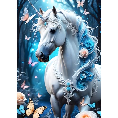 DPHERO DIY Einhorn Diamant Painting Kits Bilder für Erwachsene Anfänger,5D Schmetterling Diamond Painting Set,DIY Runde Steine Traumland Diamant Kunst Kits,Blumen Diamond Art für Zuhause Dekor 30x40cm DPHERO DIY Einhorn Diamant Painting Kits Bilder für Erwachsene Anfänger,5D Schmetterling Diamond Painting Set,DIY Runde Steine Traumland Diamant Kunst Kits,Blumen Diamond Art für Zuhause Dekor 30x40cm von DPHERO