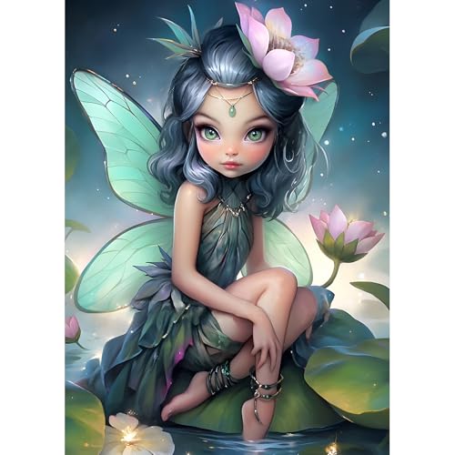 DPHERO DIY Fee Diamant Painting Bilder für Erwachsene Anfänger,5D Blumen Diamond Painting Set,DIY Runde Steine Traumland Diamant Kunst Kits,Fantasie Diamant Painting für Zuhause Dekor 30x40 cm DPHERO DIY Fee Diamant Painting Bilder für Erwachsene Anfänger,5D Blumen Diamond Painting Set,DIY Runde Steine Traumland Diamant Kunst Kits,Fantasie Diamant Painting für Zuhause Dekor 30x40 cm von DPHERO
