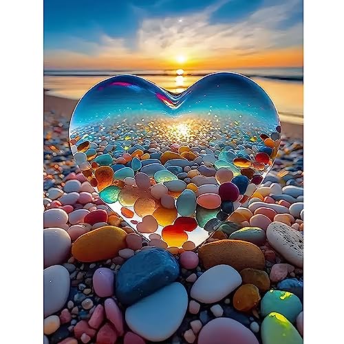 DPHERO DIY Herz Diamant Painting Bilder für Erwachsene Kinder,5D Sonnenuntergang Diamond Painting Set,DIY Strass Bilder Liebe Diamant Kunst Kits,Runde Steine Diamant Painting für Zuhause Dekor 30x40cm DPHERO DIY Herz Diamant Painting Bilder für Erwachsene Kinder,5D Sonnenuntergang Diamond Painting Set,DIY Strass Bilder Liebe Diamant Kunst Kits,Runde Steine Diamant Painting für Zuhause Dekor 30x40cm von DPHERO