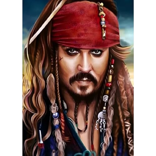 DPHERO DIY Kapitän Jack Diamant Painting Bilder für Erwachsene Anfänger,5D Piraten der Karibik Diamond Painting Set,DIY Runde Steine Diamant Kunst Kits, Diamant Painting für Zuhause Dekor 30x40 cm DPHERO DIY Kapitän Jack Diamant Painting Bilder für Erwachsene Anfänger,5D Piraten der Karibik Diamond Painting Set,DIY Runde Steine Diamant Kunst Kits, Diamant Painting für Zuhause Dekor 30x40 cm von DPHERO