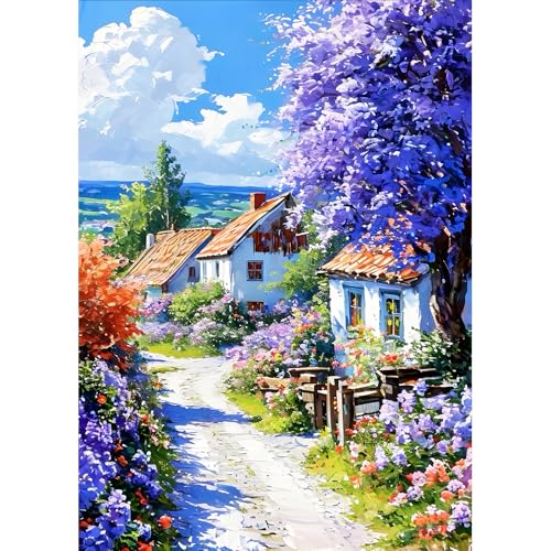 DPHERO DIY Landleben Diamant Painting Kits Bilder für Erwachsene Anfänger,5D Weg Diamond Painting Set,DIY Runde Steine Blumen Diamant Kunst Kits, Landschaft Diamond Art für Zuhause Dekor 30x40 cm DPHERO DIY Landleben Diamant Painting Kits Bilder für Erwachsene Anfänger,5D Weg Diamond Painting Set,DIY Runde Steine Blumen Diamant Kunst Kits, Landschaft Diamond Art für Zuhause Dekor 30x40 cm von DPHERO