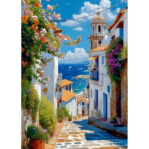 DPHERO DIY Meerblick Diamant Painting Bilder für Erwachsene Anfänger,5D Blumen Diamond Painting Set,DIY Runde Steine Landschaft Diamant Kunst Kits,Haus Diamant Painting für Zuhause Dekor 30x40 cm DPHERO DIY Meerblick Diamant Painting Bilder für Erwachsene Anfänger,5D Blumen Diamond Painting Set,DIY Runde Steine Landschaft Diamant Kunst Kits,Haus Diamant Painting für Zuhause Dekor 30x40 cm von DPHERO