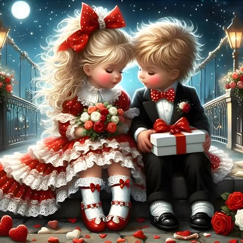DPHERO DIY Prinz und Prinzessin Diamant Painting Kits Bilder für Erwachsene Anfänger,5D Karikatur Diamond Painting Set,DIY Runde Steine Liebe Diamant Kunst Kits, Diamant Art für Zuhause Dekor 30x30cm DPHERO DIY Prinz und Prinzessin Diamant Painting Kits Bilder für Erwachsene Anfänger,5D Karikatur Diamond Painting Set,DIY Runde Steine Liebe Diamant Kunst Kits, Diamant Art für Zuhause Dekor 30x30cm von DPHERO