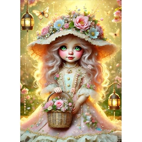DPHERO DIY Prinzessin Diamant Painting Kits Bilder für Erwachsene Anfänger,5D Schönheit Fee Diamond Painting Set,DIY Runde Steine Blumen Diamant Kunst Kits, Diamant Art für Zuhause Dekor 30x40 cm DPHERO DIY Prinzessin Diamant Painting Kits Bilder für Erwachsene Anfänger,5D Schönheit Fee Diamond Painting Set,DIY Runde Steine Blumen Diamant Kunst Kits, Diamant Art für Zuhause Dekor 30x40 cm von DPHERO