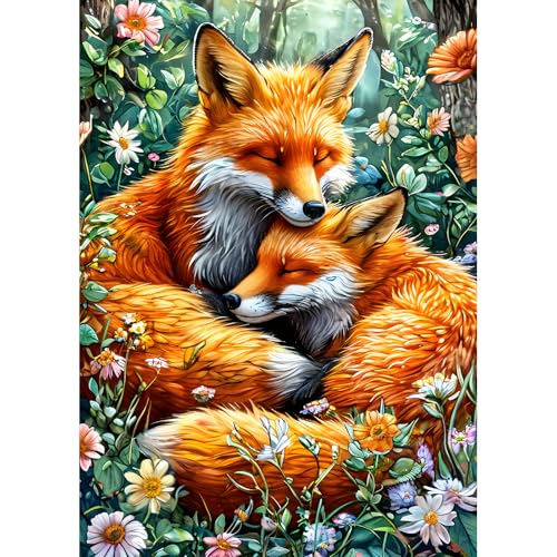 DPHERO DIY Schlafender Fuchs Diamant Painting Kits Bilder für Erwachsene Anfänger,5D Liebespaar Diamond Painting Set,DIY Runde Steine Pärchen Diamant Kunst Kits, Diamant Art für Zuhause Dekor 30x40cm DPHERO DIY Schlafender Fuchs Diamant Painting Kits Bilder für Erwachsene Anfänger,5D Liebespaar Diamond Painting Set,DIY Runde Steine Pärchen Diamant Kunst Kits, Diamant Art für Zuhause Dekor 30x40cm von DPHERO