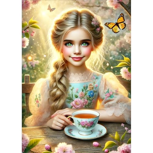 DPHERO DIY Schönheit Diamant Painting Kits Bilder für Erwachsene Anfänger,5D Schmetterling Diamond Painting Set,DIY Runde Steine Kaffee Diamant Kunst Kits, Diamant Art für Zuhause Dekor 30x40 cm DPHERO DIY Schönheit Diamant Painting Kits Bilder für Erwachsene Anfänger,5D Schmetterling Diamond Painting Set,DIY Runde Steine Kaffee Diamant Kunst Kits, Diamant Art für Zuhause Dekor 30x40 cm von DPHERO