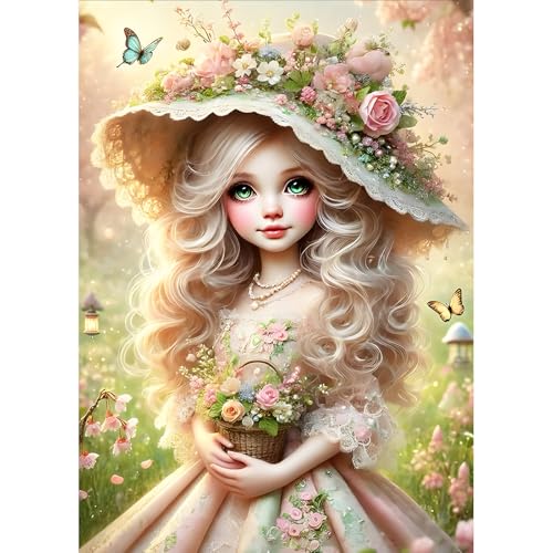 DPHERO DIY Schönheit Fee Diamant Painting Kits Bilder für Erwachsene Anfänger,5D Prinzessin Diamond Painting Set,DIY Runde Steine Blumen Diamant Kunst Kits, Diamant Art für Zuhause Dekor 30x40 cm DPHERO DIY Schönheit Fee Diamant Painting Kits Bilder für Erwachsene Anfänger,5D Prinzessin Diamond Painting Set,DIY Runde Steine Blumen Diamant Kunst Kits, Diamant Art für Zuhause Dekor 30x40 cm von DPHERO