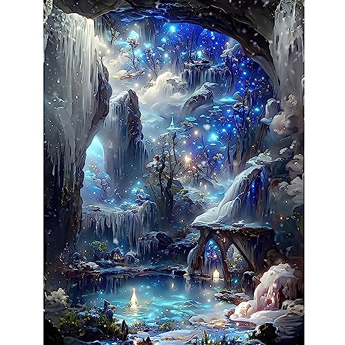 DPHERO DIY Wunderland Diamant Painting Bilder für Erwachsene Kinder,5D See Diamond Painting Set,DIY Strass Bilder Traumland Diamant Kunst Kits,Runde Steine Diamant Painting Zuhause Dekor 30x40cm von DPHERO