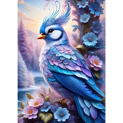 DPHERO Vogel Diamant Painting Bilder für Erwachsene Kinder,5D Blumen Diamond Painting Set,DIY Strass Bilder Blauer Vogel Diamant Kunst Kits,Runde Steine Diamant Painting für Zuhause Dekor 30x40 cm DPHERO Vogel Diamant Painting Bilder für Erwachsene Kinder,5D Blumen Diamond Painting Set,DIY Strass Bilder Blauer Vogel Diamant Kunst Kits,Runde Steine Diamant Painting für Zuhause Dekor 30x40 cm von DPHERO