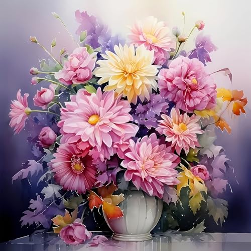 DPIDEA Diamant Painting Bilder für Erwachsene, 5D Diamond Painting Blumen Vase DIY Diamant Malerei Runde Steine für Zuhause Dekor 30x30 cm DPIDEA Diamant Painting Bilder für Erwachsene, 5D Diamond Painting Blumen Vase DIY Diamant Malerei Runde Steine für Zuhause Dekor 30x30 cm von DPIDEA