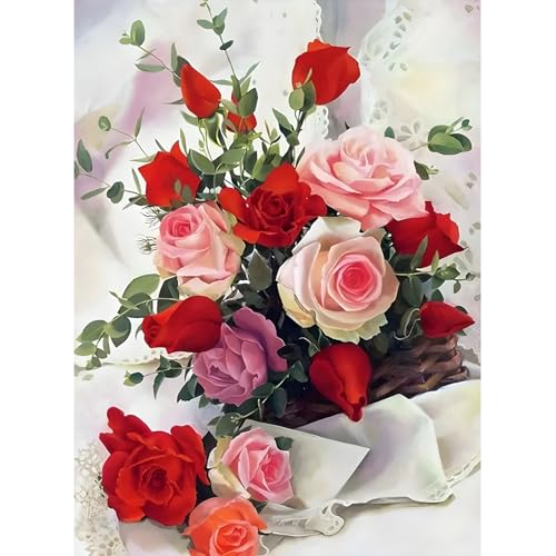 DPIDEA Blumen Diamond Painting, 5D Diamant Painting Bilder für Erwachsene, Blumen Diamant Malerei DIY Diamond Painting Runde Steine für Zuhause Dekor 30x40 cm DPIDEA Blumen Diamond Painting, 5D Diamant Painting Bilder für Erwachsene, Blumen Diamant Malerei DIY Diamond Painting Runde Steine für Zuhause Dekor 30x40 cm von DPIDEA