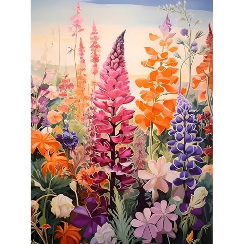 DPIDEA Blumen Diamond Painting, Diamant Painting Bilder für Erwachsene DIY 5D Diamant Painting Blumen Runde Steine für Zuhause Dekor 30x40 cm DPIDEA Blumen Diamond Painting, Diamant Painting Bilder für Erwachsene DIY 5D Diamant Painting Blumen Runde Steine für Zuhause Dekor 30x40 cm von DPIDEA