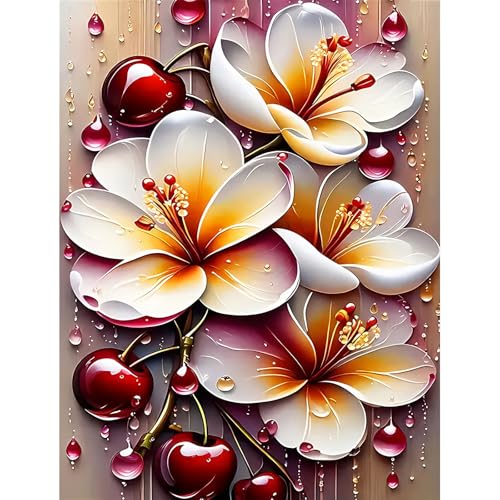DPIDEA Diamond Painting Blumen Diamant Painting Bilder für Erwachsene 5D DIY Diamant Malerei Runde Steine für Zuhause Dekor 30x40 cm DPIDEA Diamond Painting Blumen Diamant Painting Bilder für Erwachsene 5D DIY Diamant Malerei Runde Steine für Zuhause Dekor 30x40 cm von DPIDEA