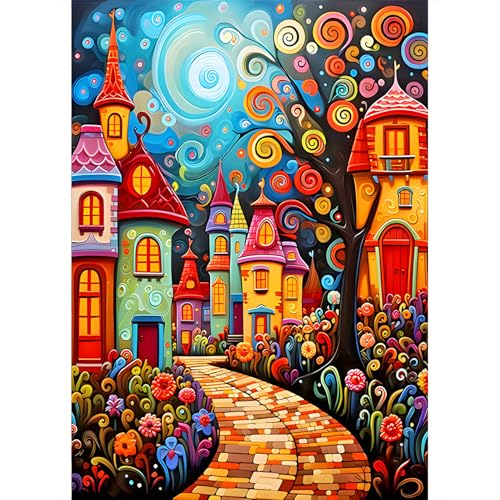 DPIDEA Diamond Painting Haus, 5D Diamant Painting Bilder für Erwachsene, Haus Diamant Malerei DIY Diamond Painting Runde Steine für Zuhause Dekor 30x40 cm DPIDEA Diamond Painting Haus, 5D Diamant Painting Bilder für Erwachsene, Haus Diamant Malerei DIY Diamond Painting Runde Steine für Zuhause Dekor 30x40 cm von DPIDEA