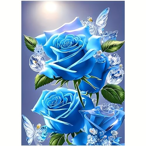 DPIDEA Diamond Painting Rose 5D Diamant Painting Blaue Rosa Diamond Painting Bilder für Erwachsene, DIY Diamant Malerei Runde Steine für Zuhause Dekor 30x40 cm DPIDEA Diamond Painting Rose 5D Diamant Painting Blaue Rosa Diamond Painting Bilder für Erwachsene, DIY Diamant Malerei Runde Steine für Zuhause Dekor 30x40 cm von DPIDEA